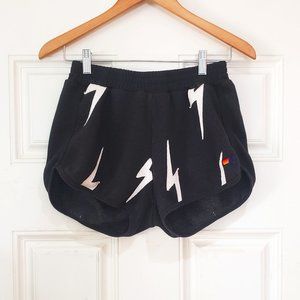 Aviator Nation Black Lightening Bolt Shorts